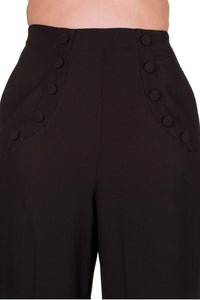 Banned Retro Schlaghose Full Moon Schwarz