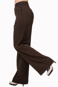 Banned Retro Marlenehose Party On Braun