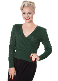 Banned Retro Pullover Basic Instinct Grün