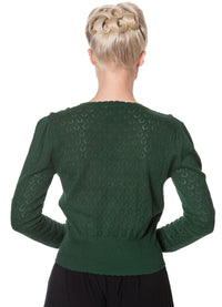 Banned Retro Pullover Basic Instinct Grün
