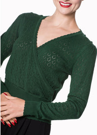 Banned Retro Pullover Basic Instinct Grün