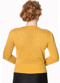 Banned Retro Pullover Basic Instinct Gelb