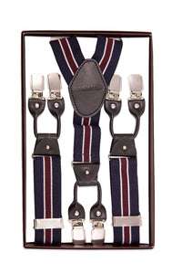 Banned Retro Hosenträger Nicholas Braces Navy Blau