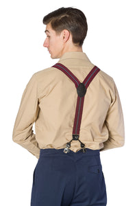 Banned Retro Hosenträger Nicholas Braces Burgunder