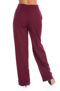 Banned Retro Marlenehose Adventures Ahead Burgunder