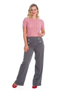 Banned Retro Marlenehose Adventures Ahead Grau