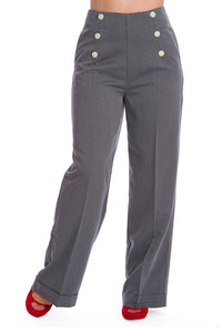 Banned Retro Marlenehose Adventures Ahead Grau