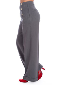 Banned Retro Marlenehose Adventures Ahead Grau