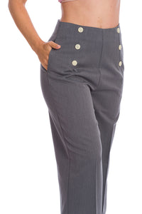 Banned Retro Marlenehose Adventures Ahead Grau