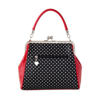 Banned Retro Handtasche Polka Star Schwarz
