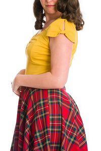 Banned Retro Top Sweet Summer Mustard