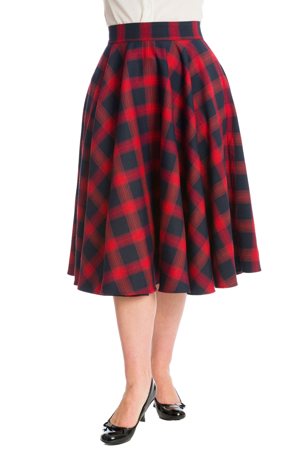 Banned Retro Tellerrock Sweet Check Rot