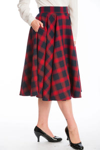 Banned Retro Tellerrock Sweet Check Rot