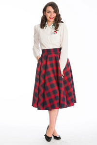 Banned Retro Tellerrock Sweet Check Rot