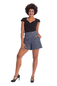 Banned Retro Top Sweet Summer Schwarz