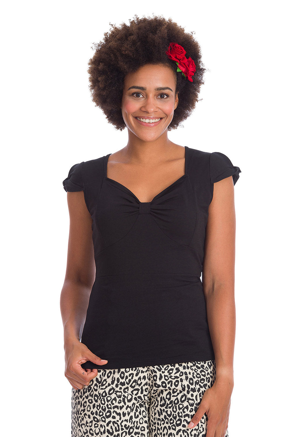 Banned Retro Top Sweet Summer Schwarz