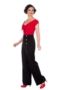Banned Retro Marlenehose Adventures Ahead Schwarz