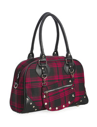 Banned Alternative Handtasche Warren Plaid Rot