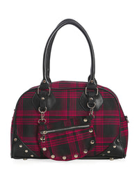 Banned Alternative Handtasche Warren Plaid Rot