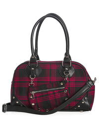 Banned Alternative Handtasche Warren Plaid Rot