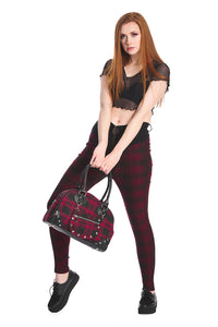 Banned Alternative Handtasche Warren Plaid Rot