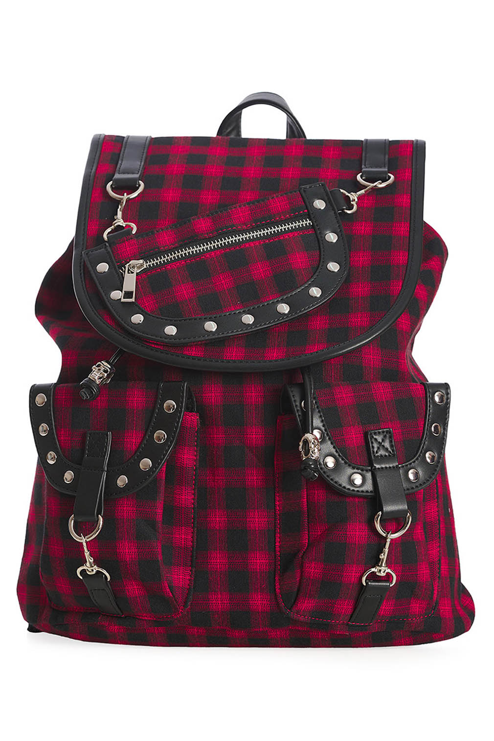 Banned Alternative Rucksack Yamy Kariert Rot