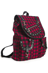 Banned Alternative Rucksack Yamy Kariert Rot
