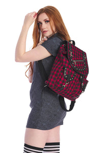 Banned Alternative Rucksack Yamy Kariert Rot
