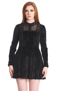 Banned Alternative Samtkleid Melancholie Dress
