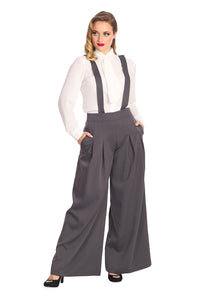 Banned Retro Palazzo Hose Diamond Grau