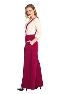 Banned Retro Palazzo Hose Diamond Burgunder