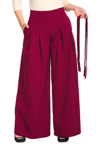 Banned Retro Palazzo Hose Diamond Burgunder