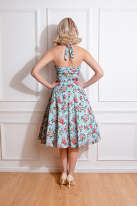 Hearts & Roses London Neckholder Kleid Heidi Floral Swing Dress