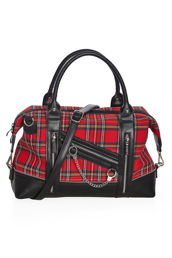 Banned Alternative Schultertasche Edwards Travel Bag Tartan