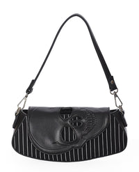 Banned Alternative Handtasche Black Core Pinstripe