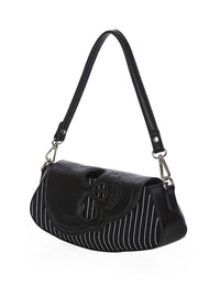 Banned Alternative Handtasche Black Core Pinstripe