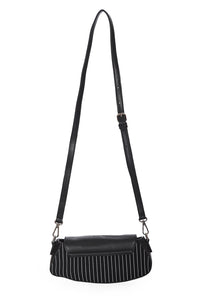 Banned Alternative Handtasche Black Core Pinstripe