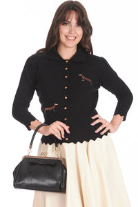 Banned Retro Handtasche Daydream Schwarz