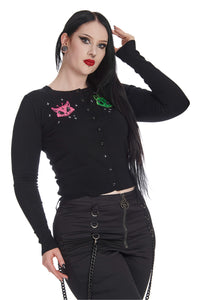 Banned Alternative Strickjacke Space Kitty