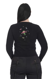 Banned Alternative Strickjacke Space Kitty