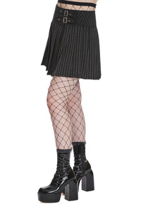 Banned Alternative Mini Wickelrock Black Core Pinstripe