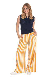 Banned Retro Stricktop Anchor Ahoy Navy Blau