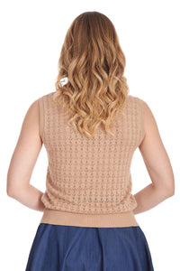 Banned Retro Stricktop Anchor Ahoy Tan