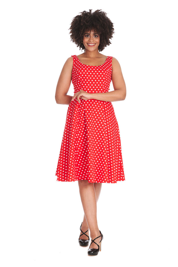 Banned Retro Swingkleid Dot Days Rot