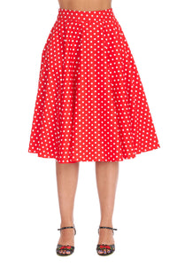 Banned Retro Tellerrock Polka Dot Days Swing Rot