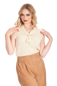 Banned Retro Stricktop Anchor Ahoy Creme