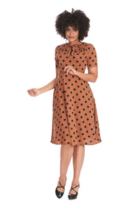 Banned Retro Swingkleid Spot Set Sail Braun