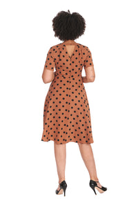 Banned Retro Swingkleid Spot Set Sail Braun