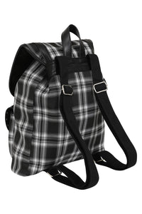 Banned Alternative Rucksack Yamy Kariert Schwarz Weiss