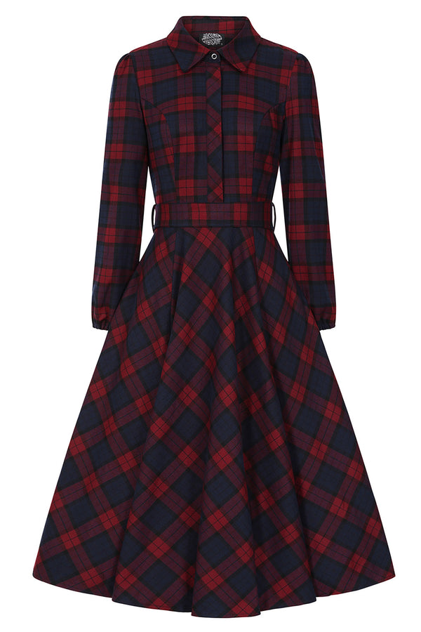 Hearts & Roses London Swing Kleid Kim Tartan